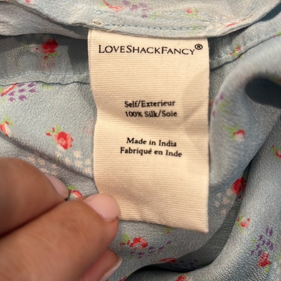 NWOT LoveShackFancy bSteph Top in Blue Ribbon - Picture 10 of 10